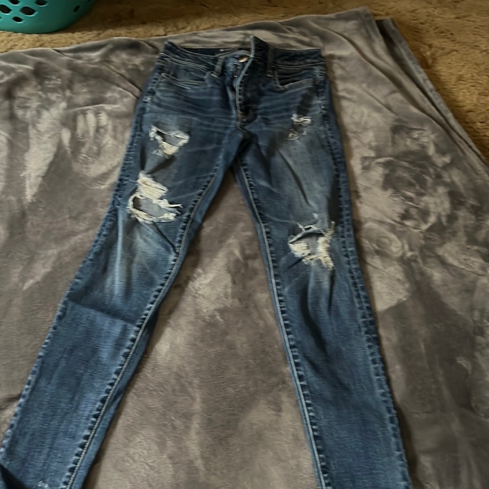 American eagle highrise super stretch aeo denim 4 regular